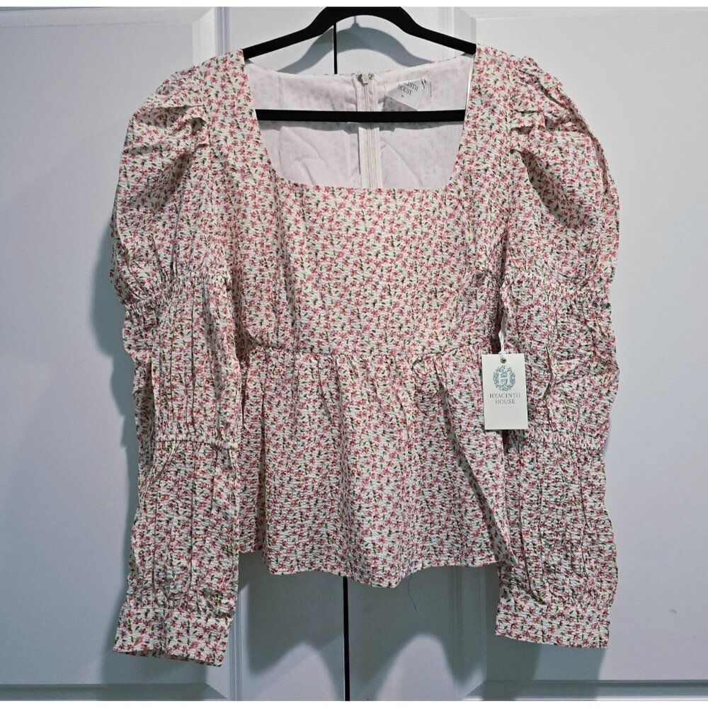 NWT Tuckernuck Hyacinth‎ House - XXL - Women's Clemons Long Sleeve Puff Blouse